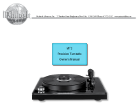 McIntosh MT2 - Owners manual
